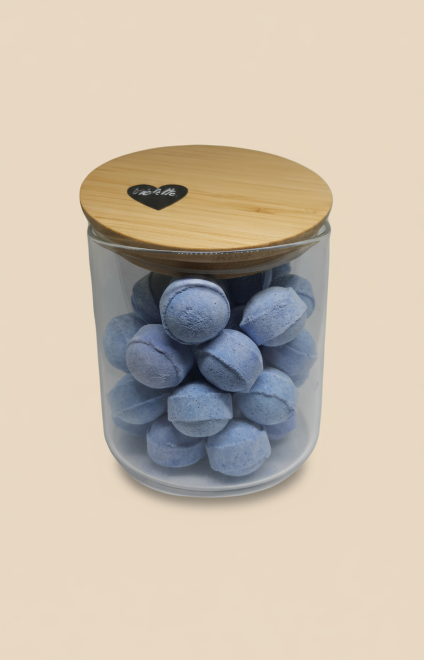 Boule effervescente de bain à la violette