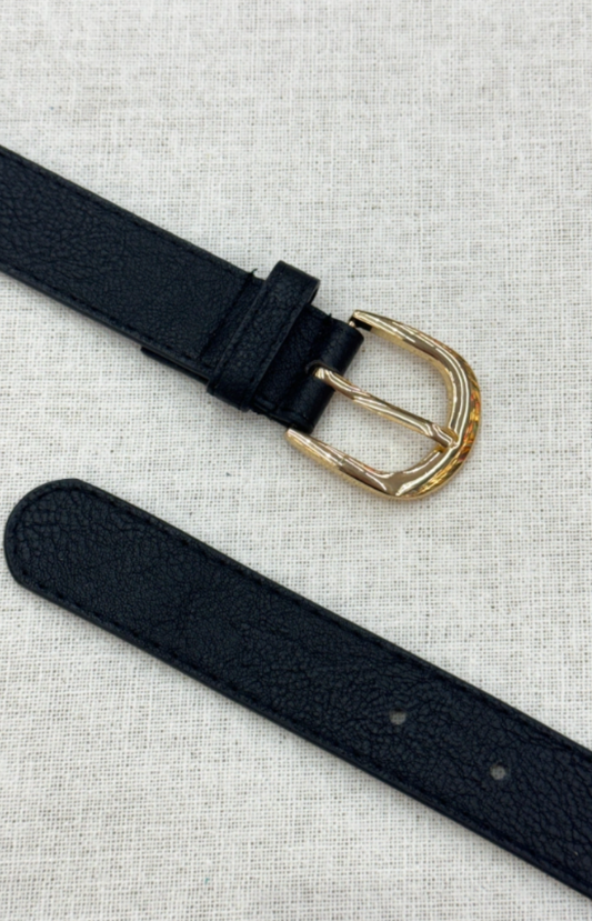 Ceinture fine 3 cm Boucle dorée